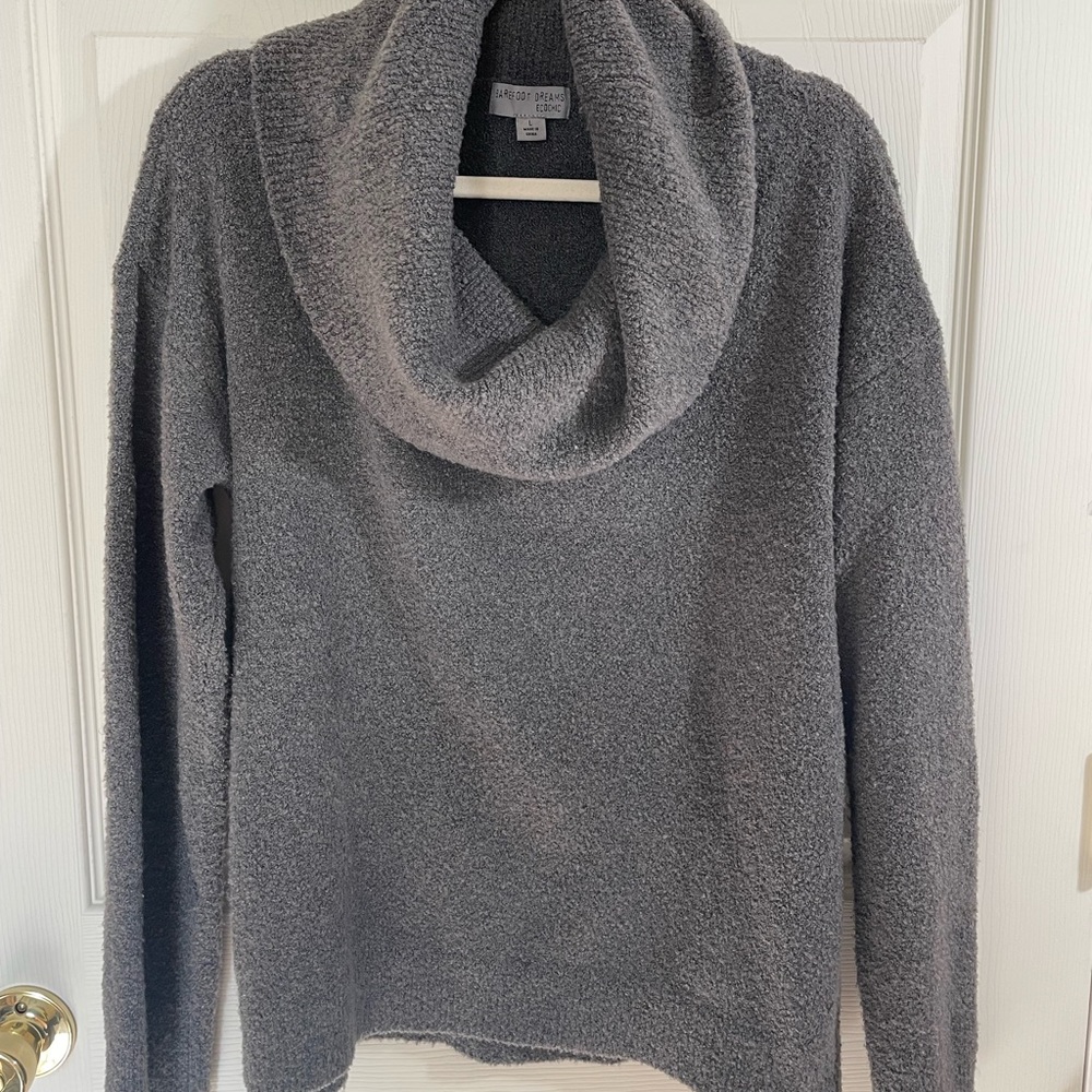 Gray Cowl Neck Sweater